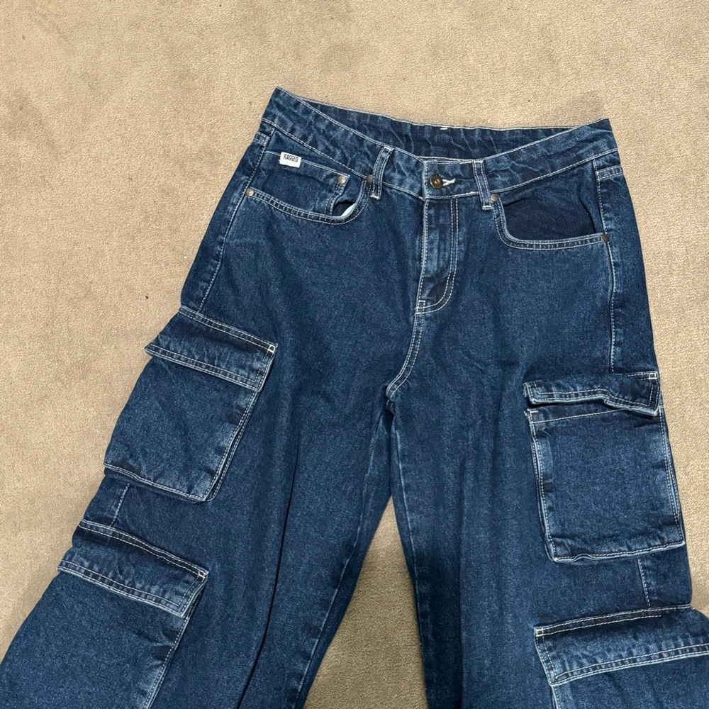 RAGGED PRIEST OVERSIZED CARGO JEANS